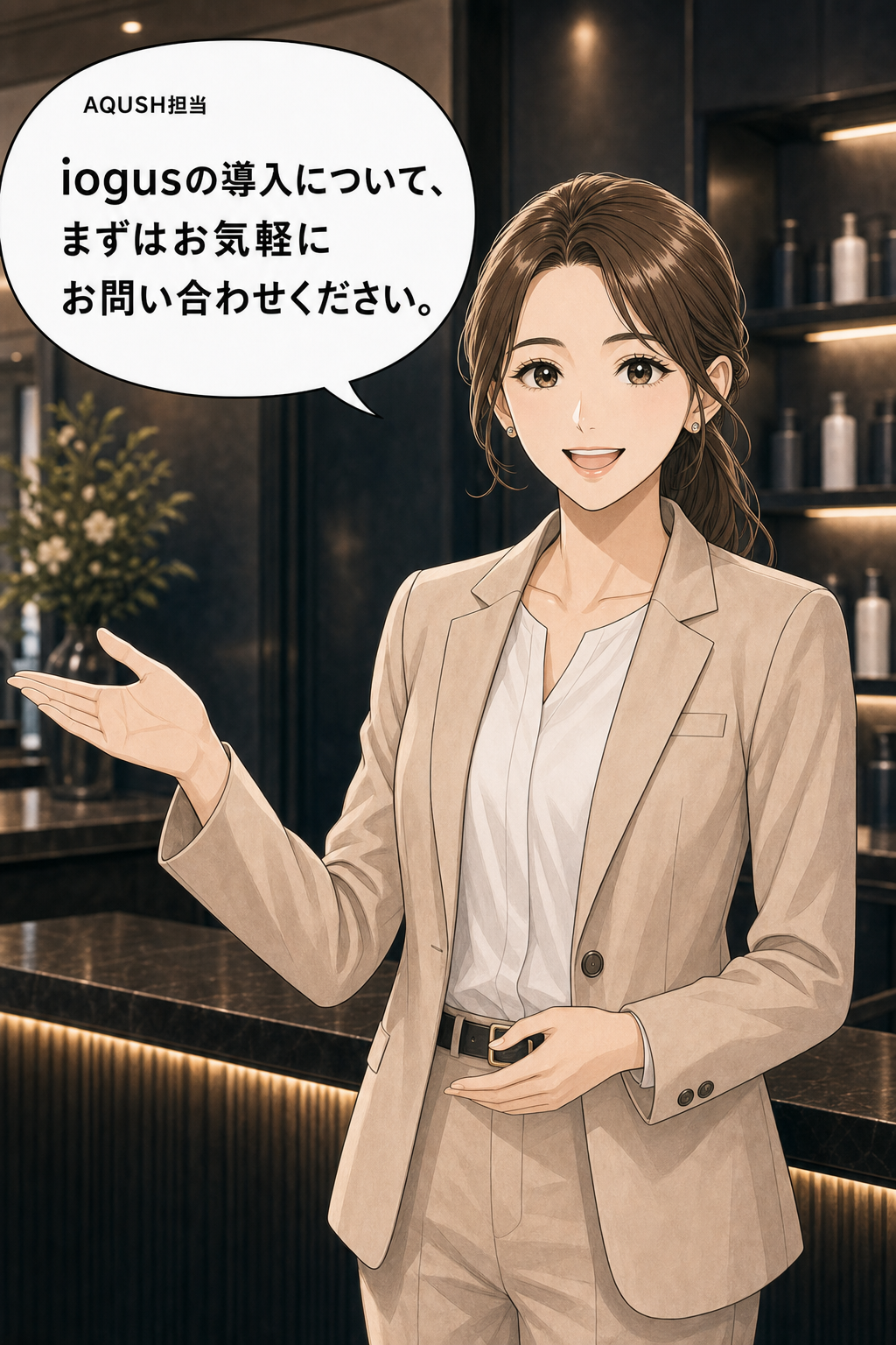 AQUSH担当者が導入についてお問い合わせを案内する